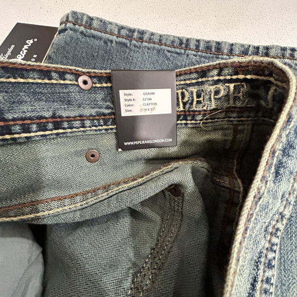 Mens Pepe Jeans Relaxed Low-Rise Straight Leg NWT 38x30 - Picture 7 of 16